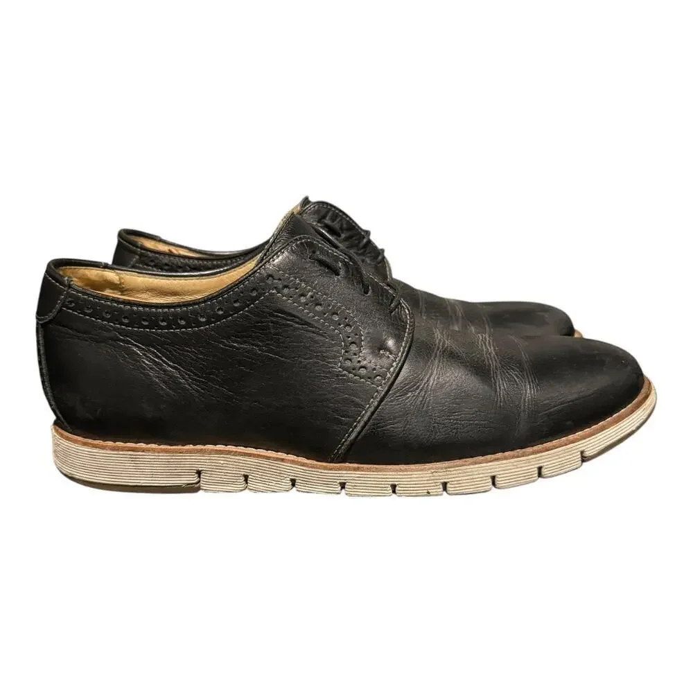 Johnston & Murphy Men’s Martell Brogue Dress Shoes Black Sheepskin Wingtip 9 M